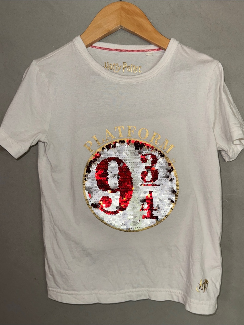 Mini Boden Harry Potter Platform 9 3/4 Sequin T-Shirt Kids 4-5Y